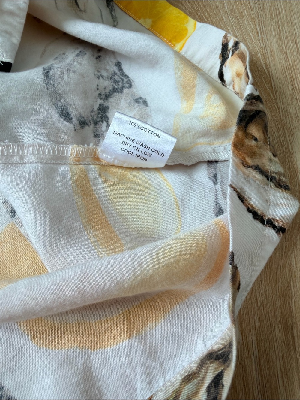Katie Kime World Is Your Oyster Cotton Shorts Pajama Set Lemon Oyster Print M/S - Picture 7 of 13